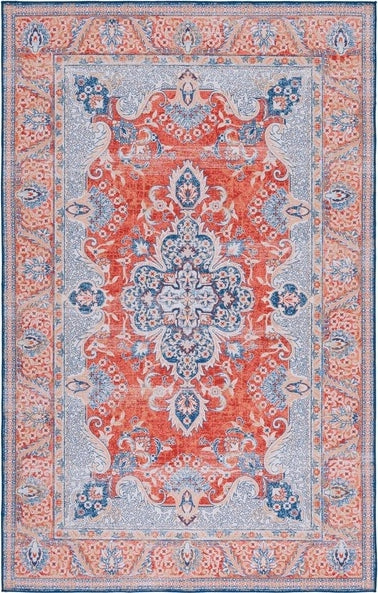 Safavieh Tucson TSN171 Rust / Blue Machine Washable Area Rug