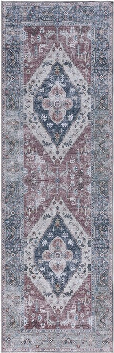 Safavieh Tucson TSN172 Rust / Navy Machine Washable Area Rug