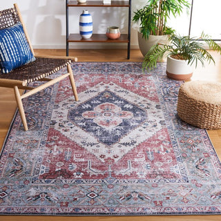 Safavieh Tucson TSN172 Rust / Navy Machine Washable Area Rug