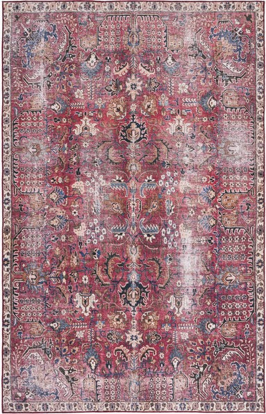 Safavieh Tucson TSN174 Red / Beige Machine Washable Area Rug