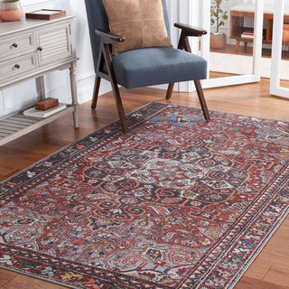 Safavieh Tucson TSN176 Red / Navy Machine Washable Area Rug