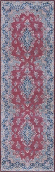 Safavieh Tucson TSN182 Red / Navy Machine Washable Area Rug