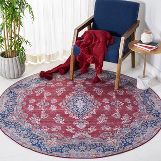 Safavieh Tucson TSN182 Red / Navy Machine Washable Area Rug