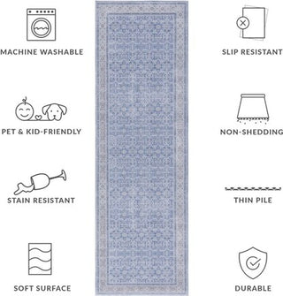 Safavieh Tucson TSN186 Blue / Rust Machine Washable Area Rug