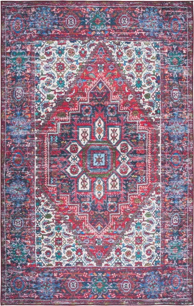 Safavieh Tucson TSN192 Red / Blue Machine Washable Area Rug