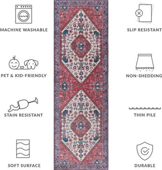 Safavieh Tucson TSN194 Beige / Rust Machine Washable Area Rug