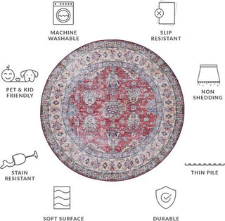 Safavieh Tucson TSN196 Rust / Beige Machine Washable Area Rug