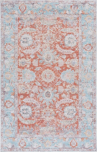 Safavieh Tucson TSN908 Turquoise / Rust Machine Washable Area Rug