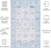 Safavieh Tucson TSN908 Blue / Beige Machine Washable Area Rug