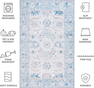 Safavieh Tucson TSN908 Blue / Beige Machine Washable Area Rug