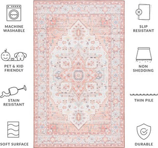 Safavieh Tucson TSN913 Light Rust / Beige Machine Washable Area Rug