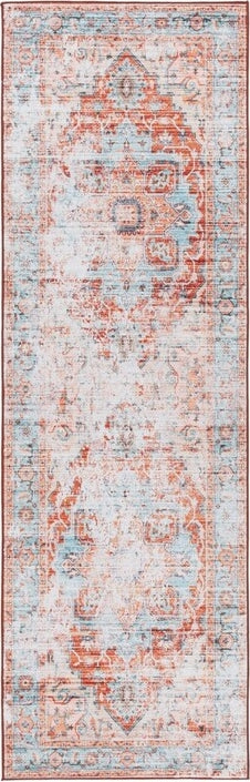 Safavieh Tucson TSN928 Turquoise / Rust Machine Washable Area Rug