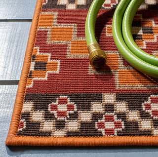 Safavieh Veranda VER095-0334 Rust / Red Area Rug Detail