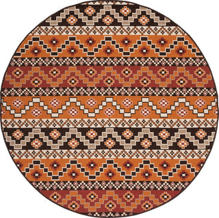 Safavieh Veranda VER095-0334 Rust / Red Area Rug Round