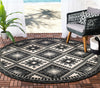 Safavieh Veranda VER096-0421 Black / Beige Area Rug Room Scene