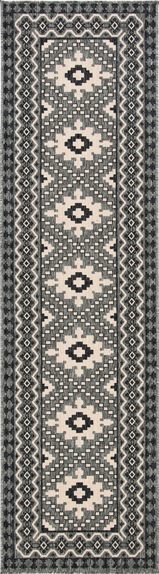 Safavieh Veranda VER099-3435 Ivory / Charcoal Area Rug Runner