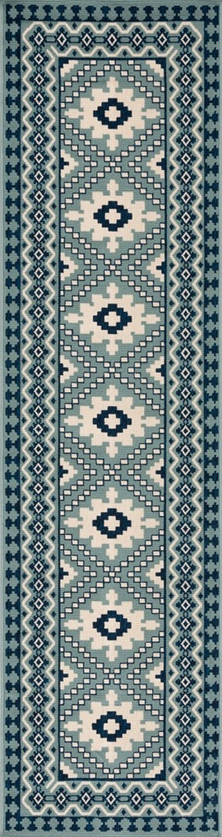 Safavieh Veranda VER099-3934 Ivory / Blue Area Rug Runner