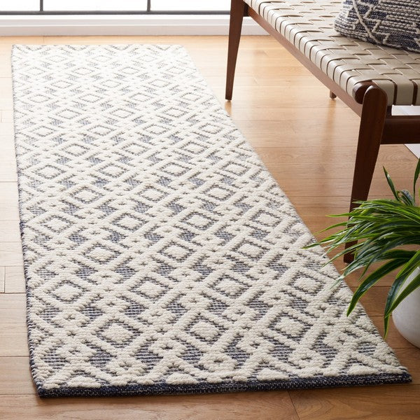 Safavieh Vermont VRM102N Ivory / Navy Area Rug Room Scene Feature