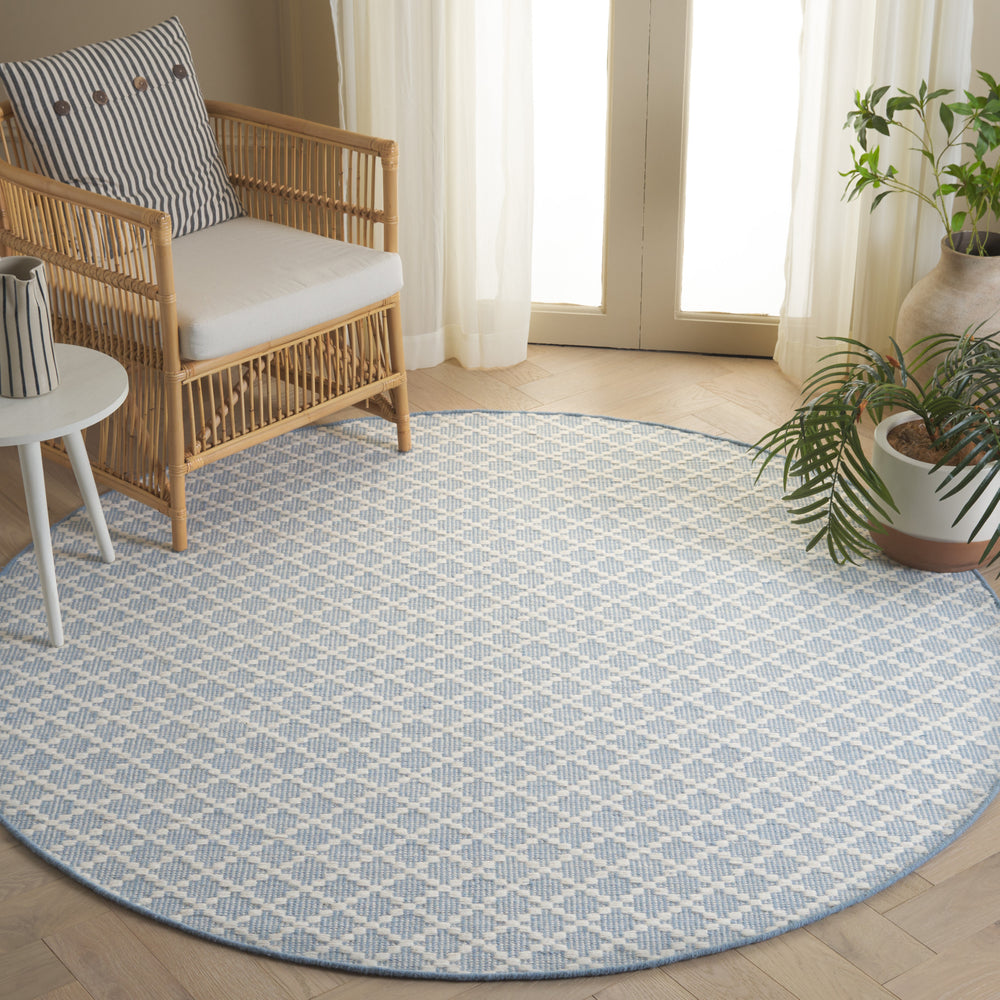 Safavieh Vermont VRM908L Light Blue / Ivory Area Rug Room Scene Feature