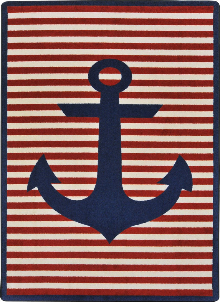 Joy Carpets Kid Essentials Safe Mooring Blue Area Rug