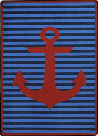 Joy Carpets Kid Essentials Safe Mooring Red Area Rug