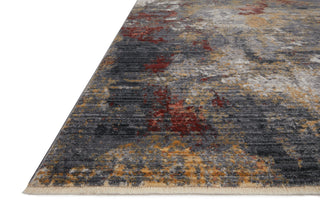 Loloi Samra SAM-03 Dark Grey / Spice Area Rug Corner Image