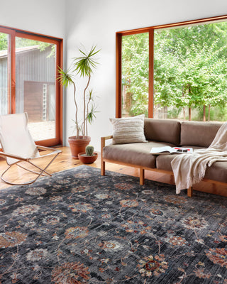 Loloi II Samra SAM-08 Charcoal / Multi Area Rug Lifestyle Image Feature