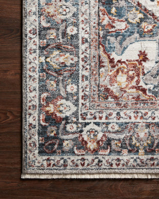 Loloi II Samra SAM-09 Ivory / Denim Area Rug Corner Image