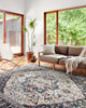 Loloi Samra SAM-09 Ivory / Denim Area Rug Lifestyle Image Feature