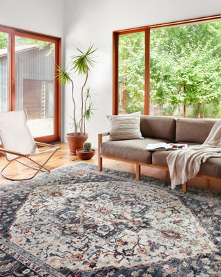 Loloi Samra SAM-09 Ivory / Denim Area Rug Lifestyle Image Feature