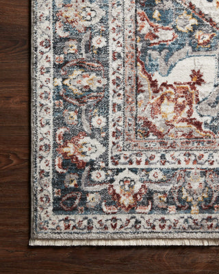 Loloi Samra SAM-09 Ivory / Denim Area Rug Corner Image