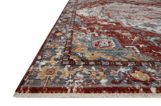 Loloi Samra SAM-10 Brick / Grey Area Rug Corner Image