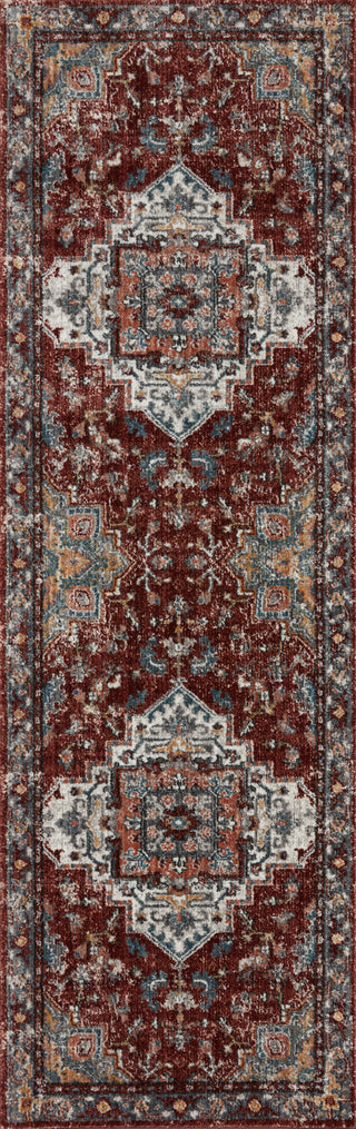 Loloi Samra SAM-10 Brick / Grey Area Rug Runner Image
