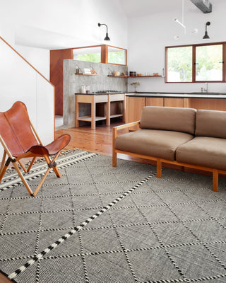 Loloi Sawyer SAW-01 Black Area Rug Lifestyle Image Feature