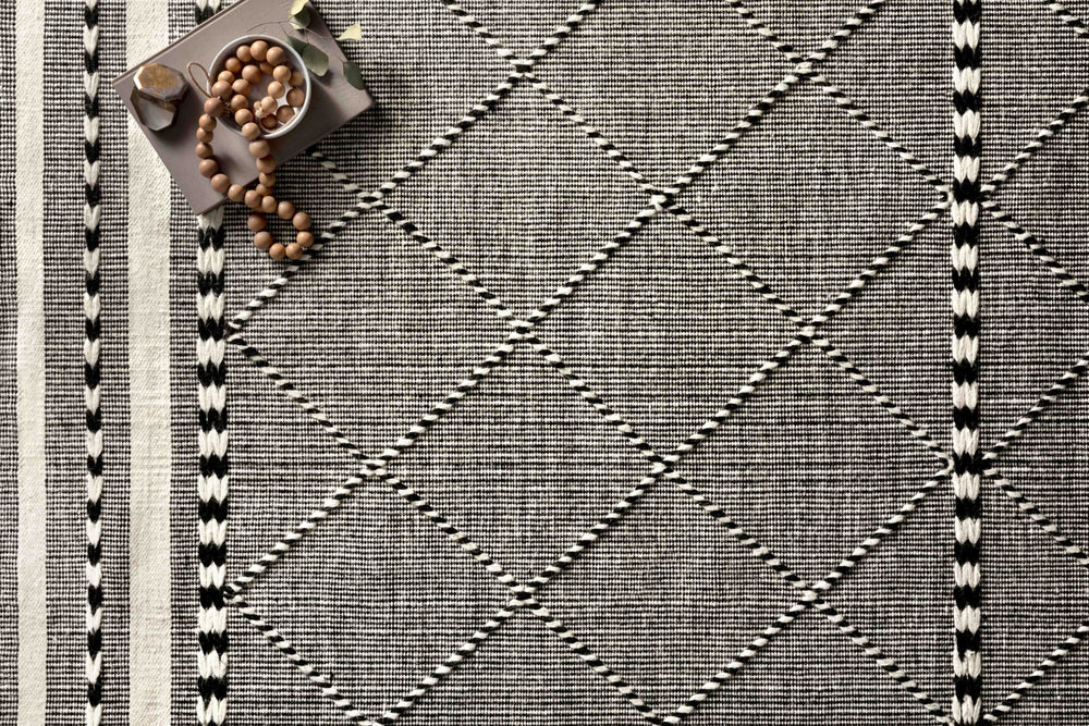 Loloi Sawyer SAW-01 Black Area Rug Lifestyle Image Feature