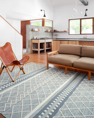 Loloi Sawyer SAW-04 Teal Area Rug Lifestyle Image Feature