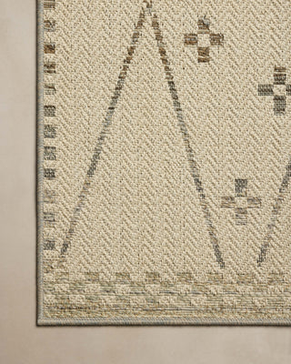 Loloi Saylor SAY-01 Ivory / Pebble Area Rug Corner Image