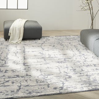 Calvin Klein Ck009 Sculptural SCL01 Blue Area Rug Corner Image