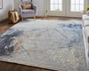 Havila Fine Rugs Copeland S1006 Blue/Gray Area Rug Lifestyle Image Feature