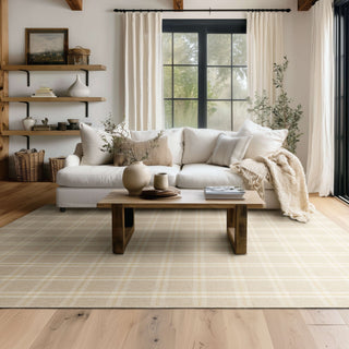 Karastan Scofield Beige Area Rug Lifestyle Image Feature