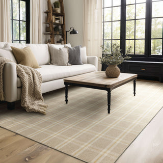 Karastan Scofield Beige Area Rug Lifestyle Image Feature