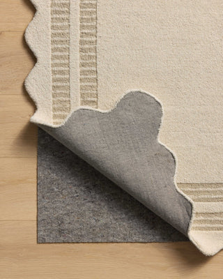 Scottie SCO-01 Ivory/Grey Area Rug by Chris Loves Julia X Loloi Backing Image
