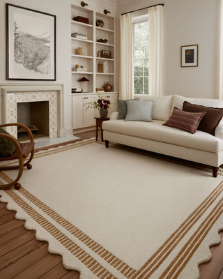 Scottie SCO-01 Ivory/Rust Area Rug by Chris Loves Julia X Loloi Lifestyle Image Feature