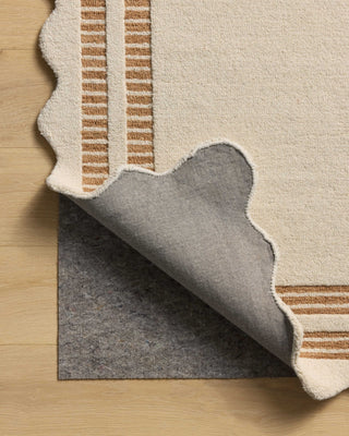 Scottie SCO-01 Ivory/Rust Area Rug by Chris Loves Julia X Loloi Backing Image