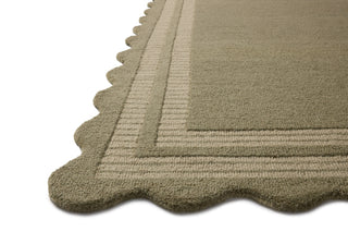 Scottie SCO-01 Olive/Pebble Area Rug by Chris Loves Julia X Loloi Corner Image