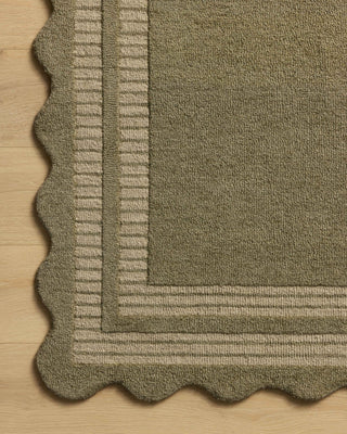 Scottie SCO-01 Olive/Pebble Area Rug by Chris Loves Julia X Loloi Corner Image