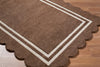 Livabliss Scalloped SCP-2300 Chocolate Area Rug Corner Shot