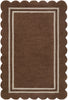 Livabliss Scalloped SCP-2300 Chocolate Area Rug Main