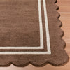 Livabliss Scalloped SCP-2300 Chocolate Area Rug Angle