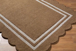 Livabliss Scalloped SCP-2301 Umber Area Rug Corner Shot